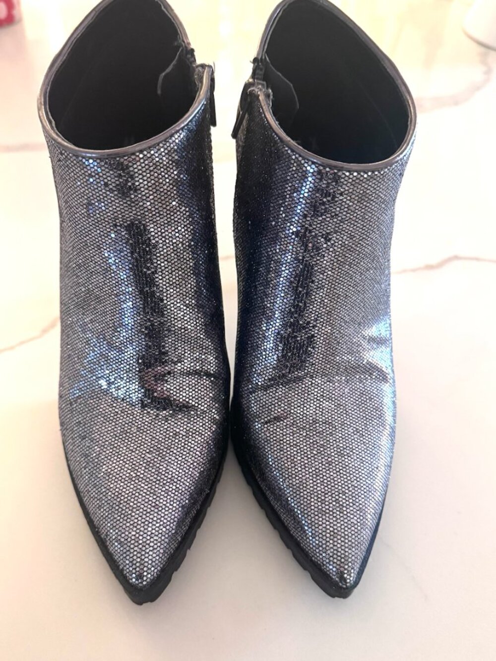 Silver Glam Ankle Boot Size 7.5